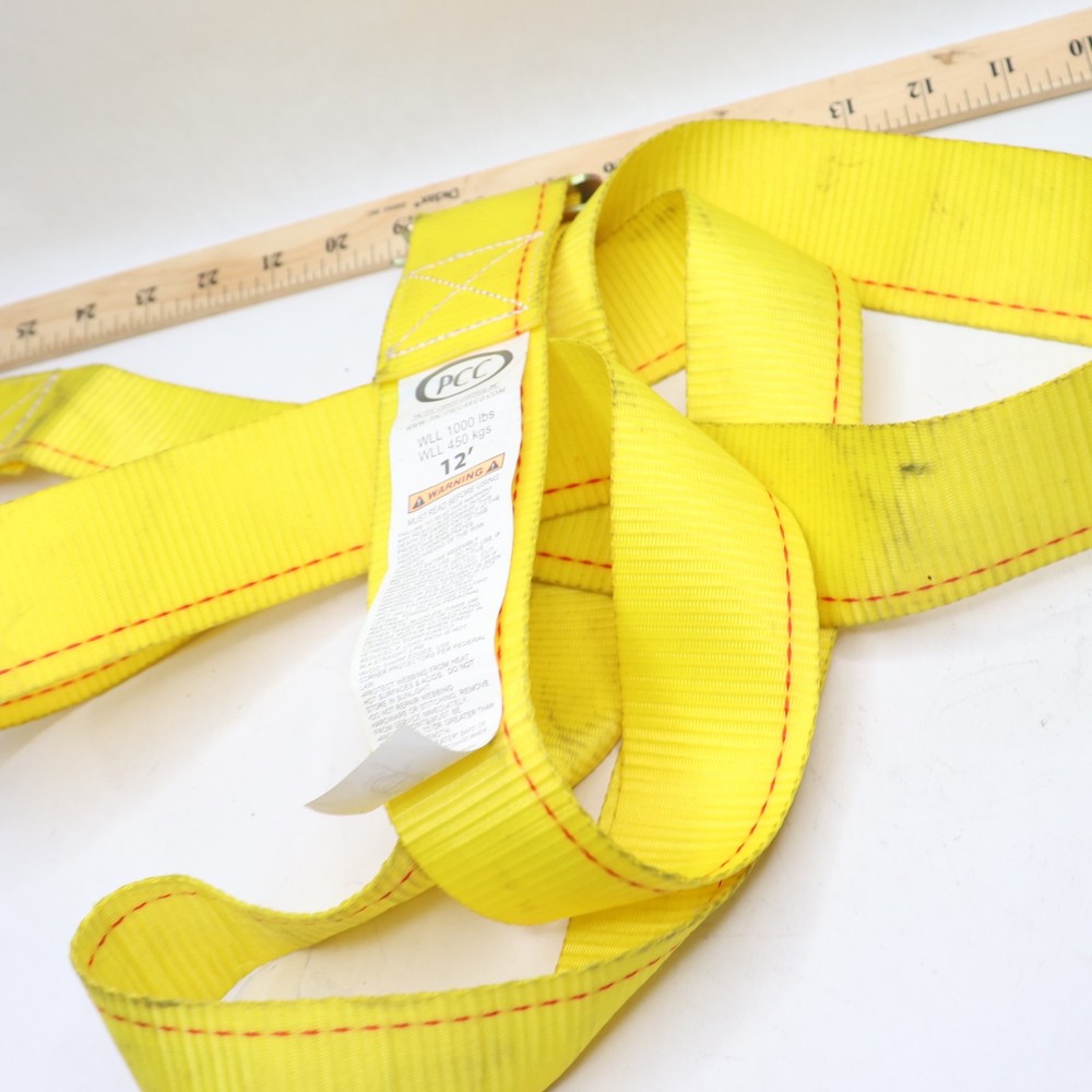 PCC Tie-Down 1000 Lbs Load Limit Yellow 12' - Strap Only
