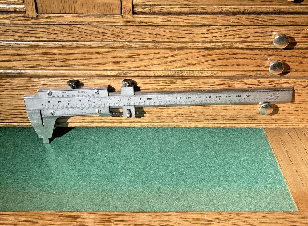 STARRETT 123E&M 6” VERNIER CALIPER Hardened Stabilized Master Bar Machinist Tool