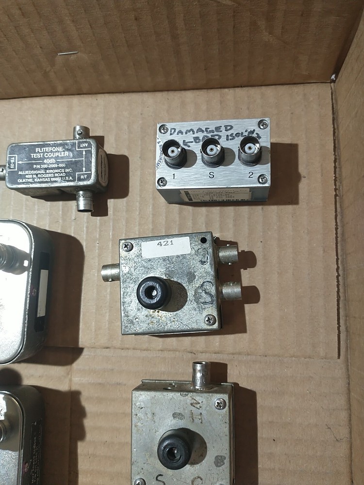 Lot of (10) Variable Attenuators And Testing Connection Blocks