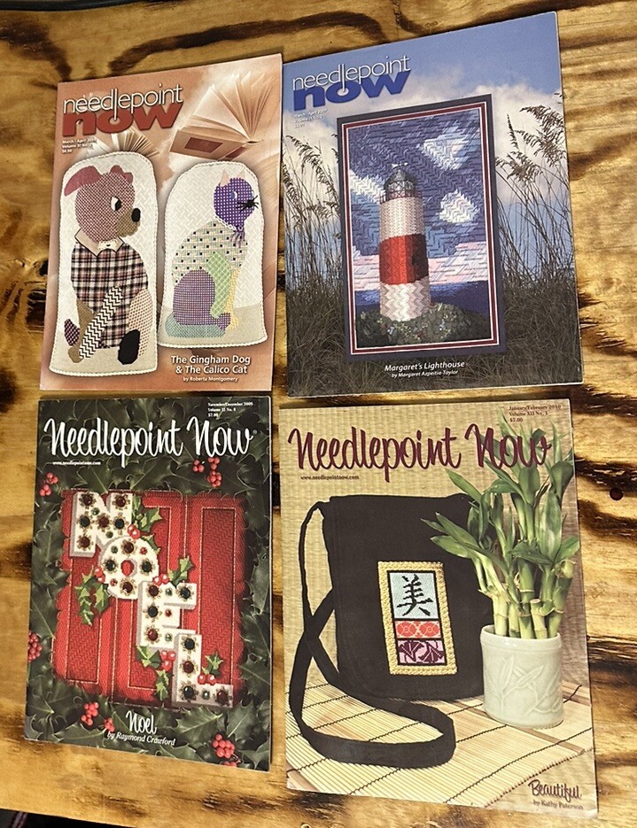 4 NEEDLEPOINT NOW Magazine Issues Patterns Charts Project Read Description