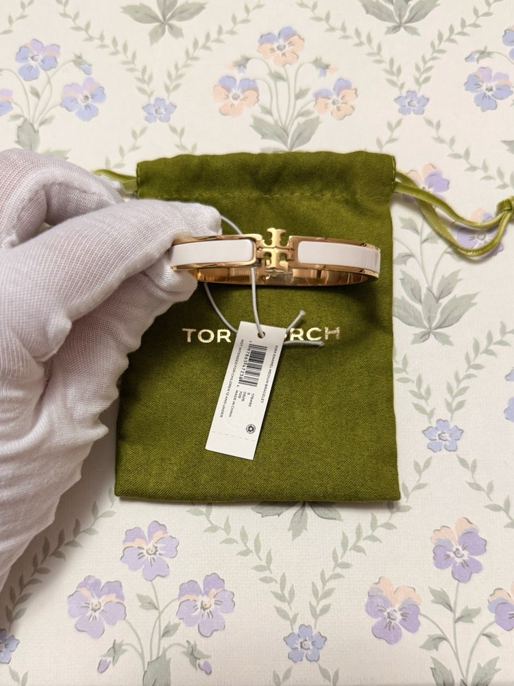 Tory Burch Kira Enamel Medium Bangle Bracelet NWT