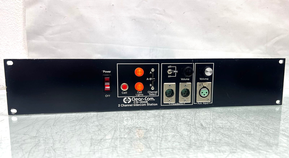 Clear-Com CS-200K 2 Channel Intercom Station Rack Mount 4 Pin XLR
