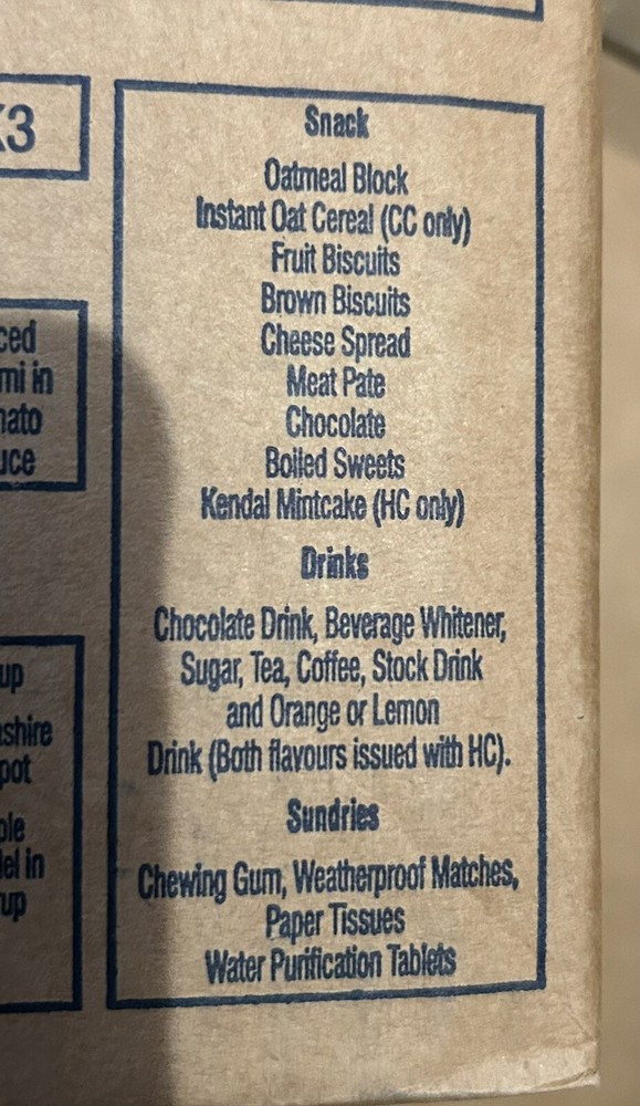 British army Vintage Ration pack GP 2002 , Read Description! Vegi 1,Free Postage