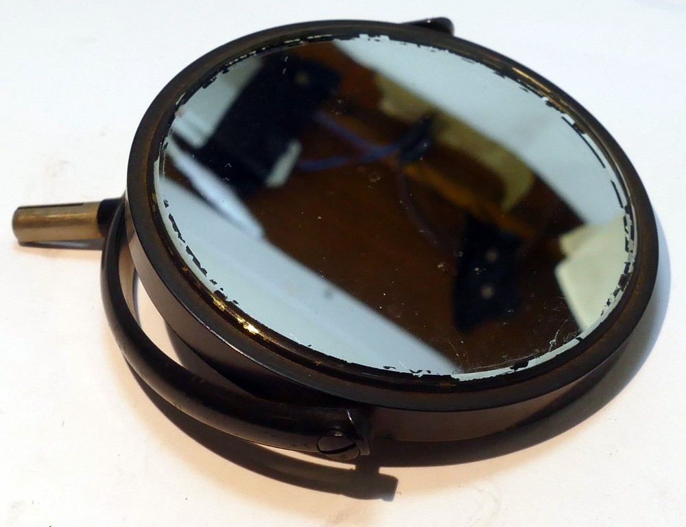 82mm OD Microscope Mirror vintage 3.2" wide