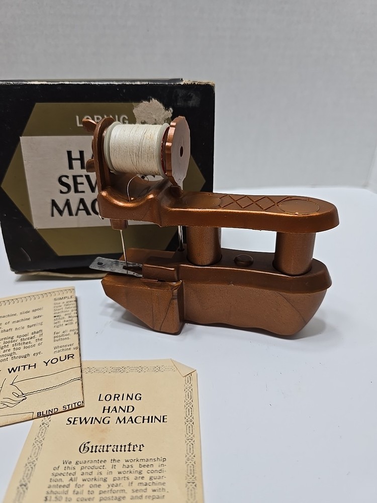 Vintage Miniature Loring Hand Held Sewing Machine