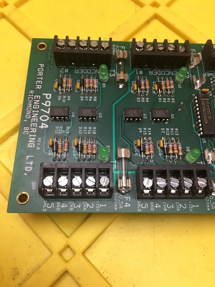 Porter Engineering P9704 Encoder Interface Circuit Board / Card, Rev, B, Used
