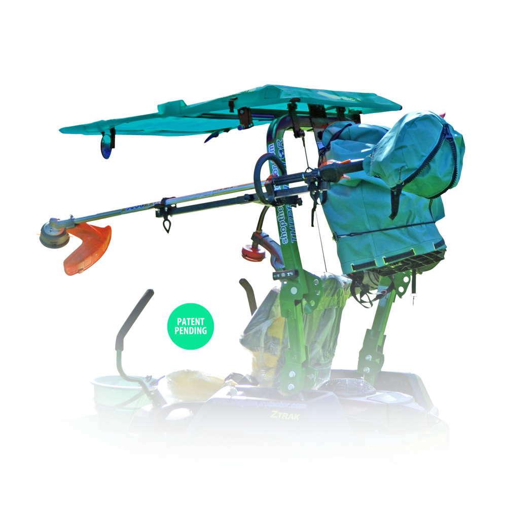 Tractor Canopy kit for ROPS, Foldable waterproof + Mounting brackets - Teal