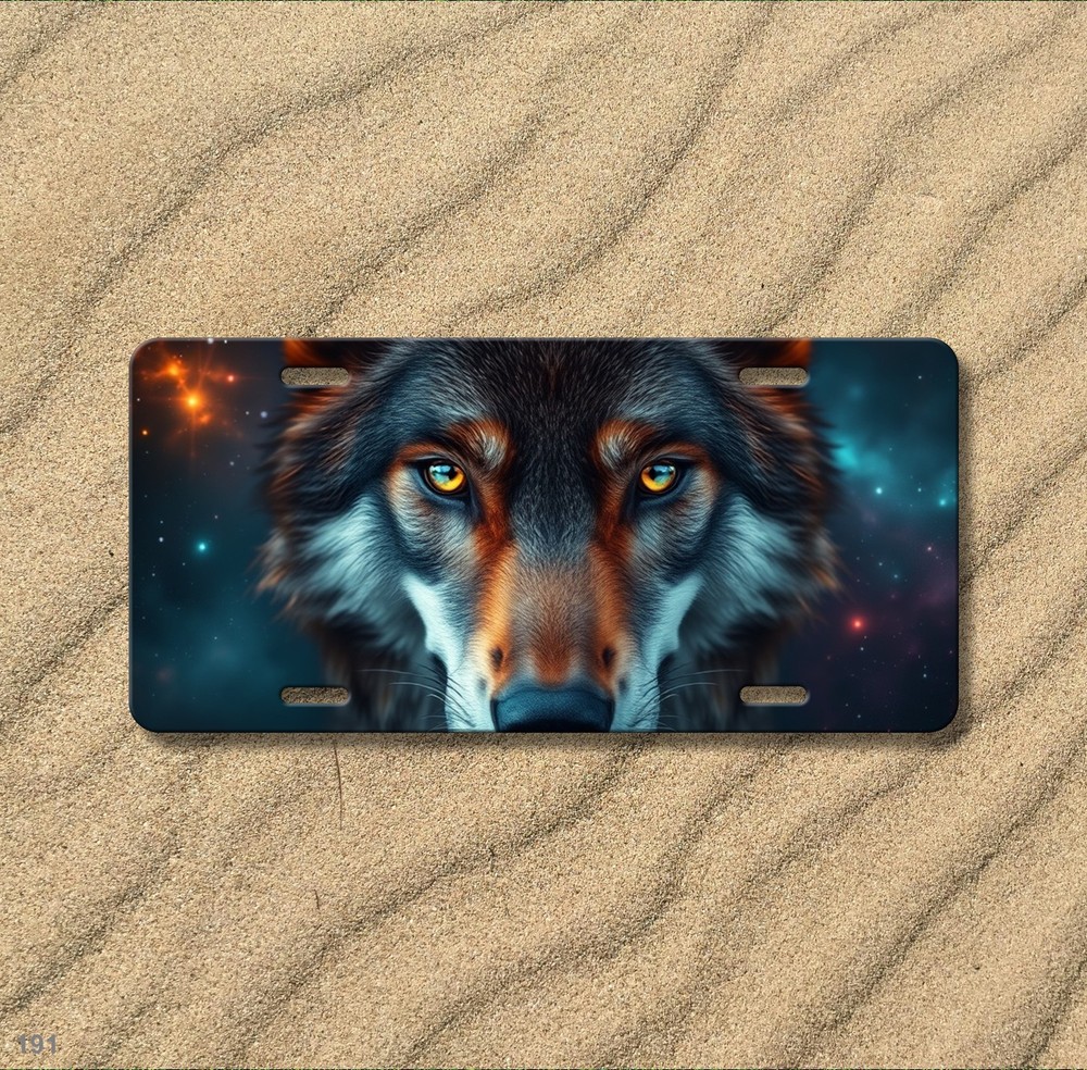 Bold Wolf License Plate Personalized Front Bumper Plate Special Gift