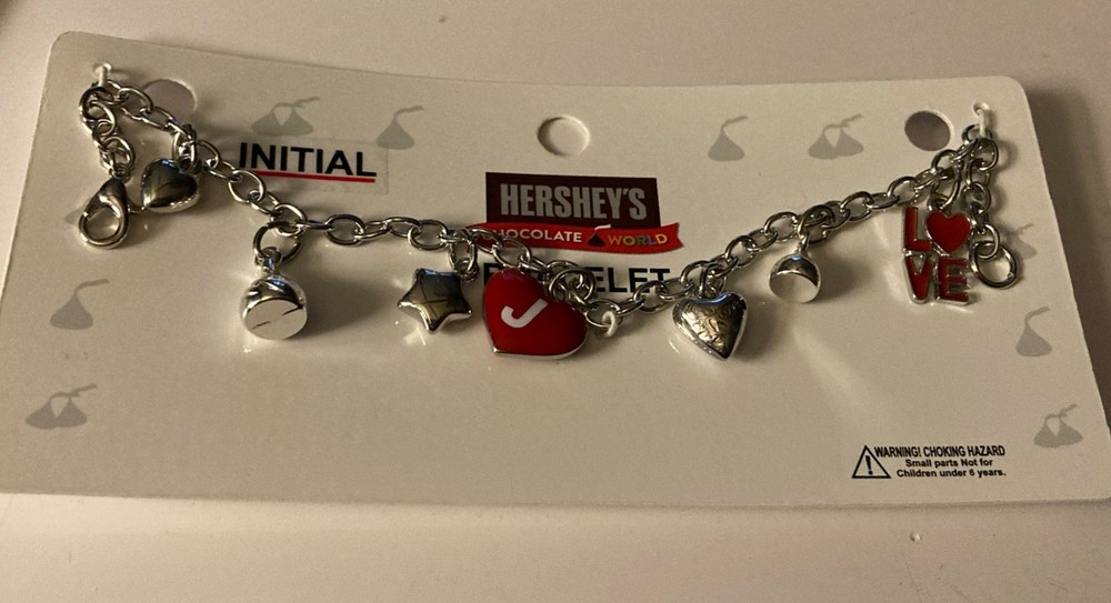 Hershey’s Chocolate World Initial Bracelet “J” New!