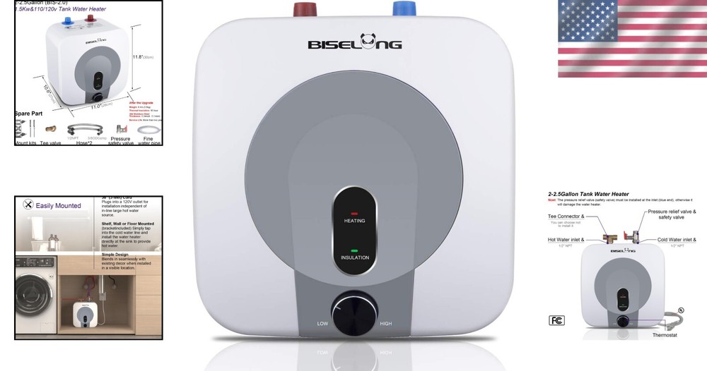 Smart Mini Electric Water Heater with 98% Efficiency - Ideal for Food Trucks