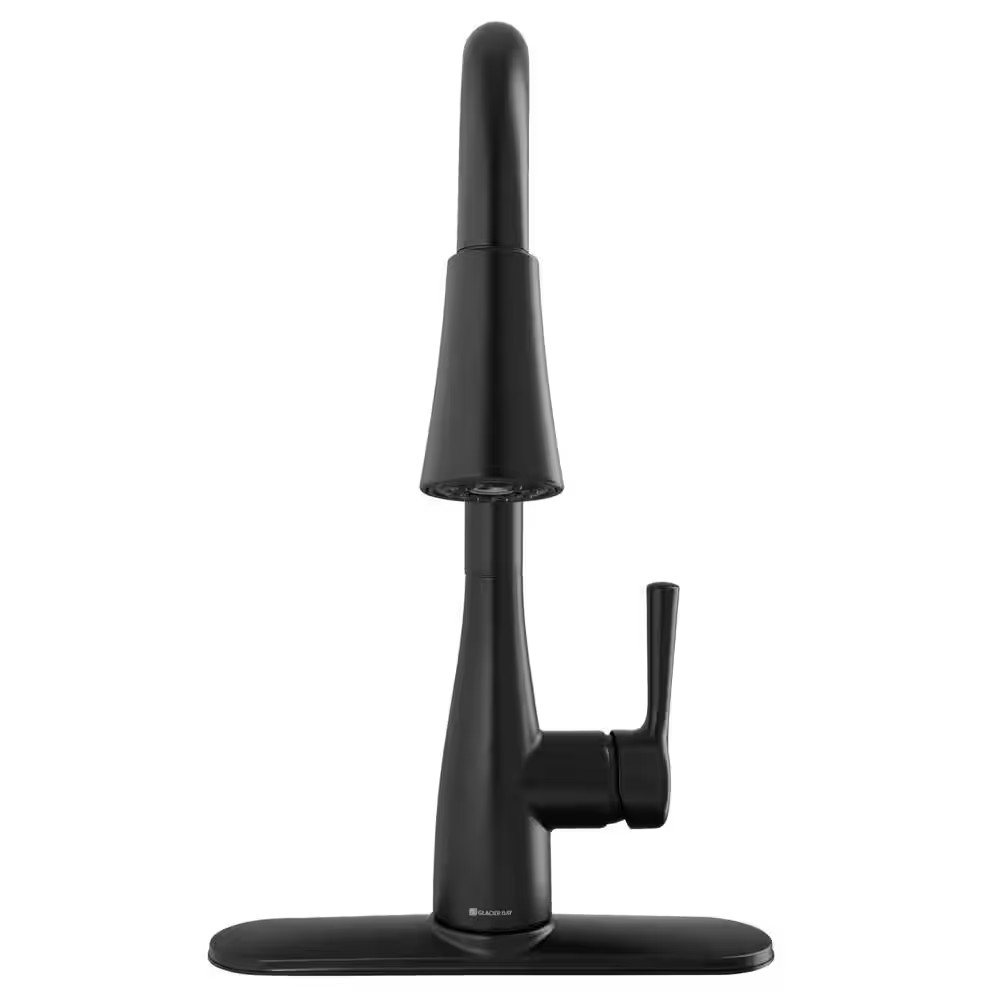 Sadira Single-Handle Pull-Down Sprayer Kitchen Faucet in Matte Black