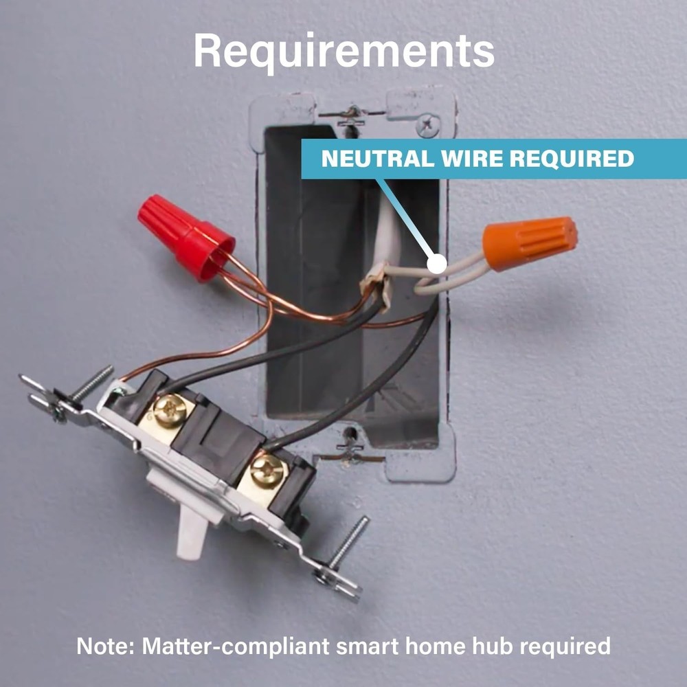 Legrand Wi-Fi Matter Smart Switch, Effortless Setup, Enhanced SmartCompatibility