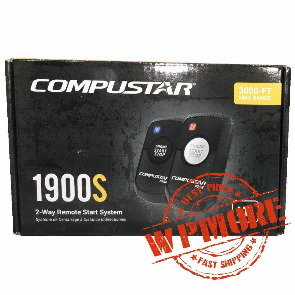 Compustar CS1900-S 2-Way 3000-FT Range LED R3 Remote Start Keyless System cs4900