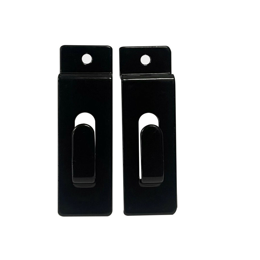 Utility Hooks - Single Slatwall Notch Hook - Black - PACK 25