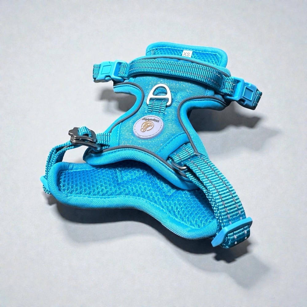 Hipubby XS Dog Harness Light Blue No Pull Soft Vest Reflective Adjustable