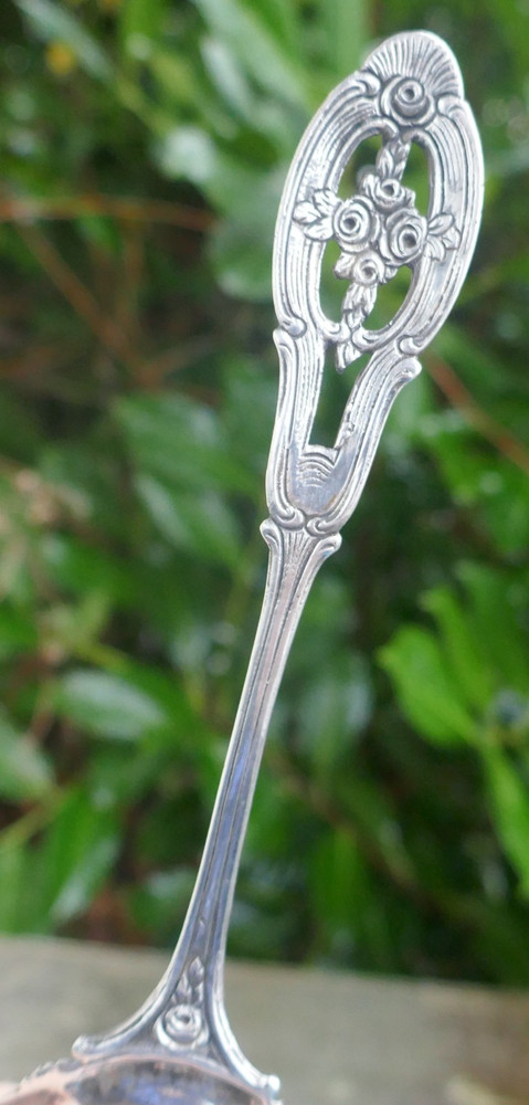 Antique German 800 Fine Silver Open-Work Floral Designed Pastry Server 9.5" 52g