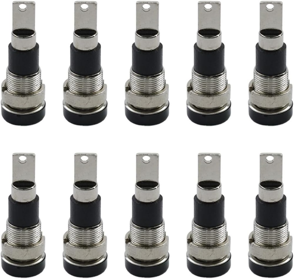 Versatile 4mm Banana Socket Plug Connectors - 10 Black Plastic Copper Terminals