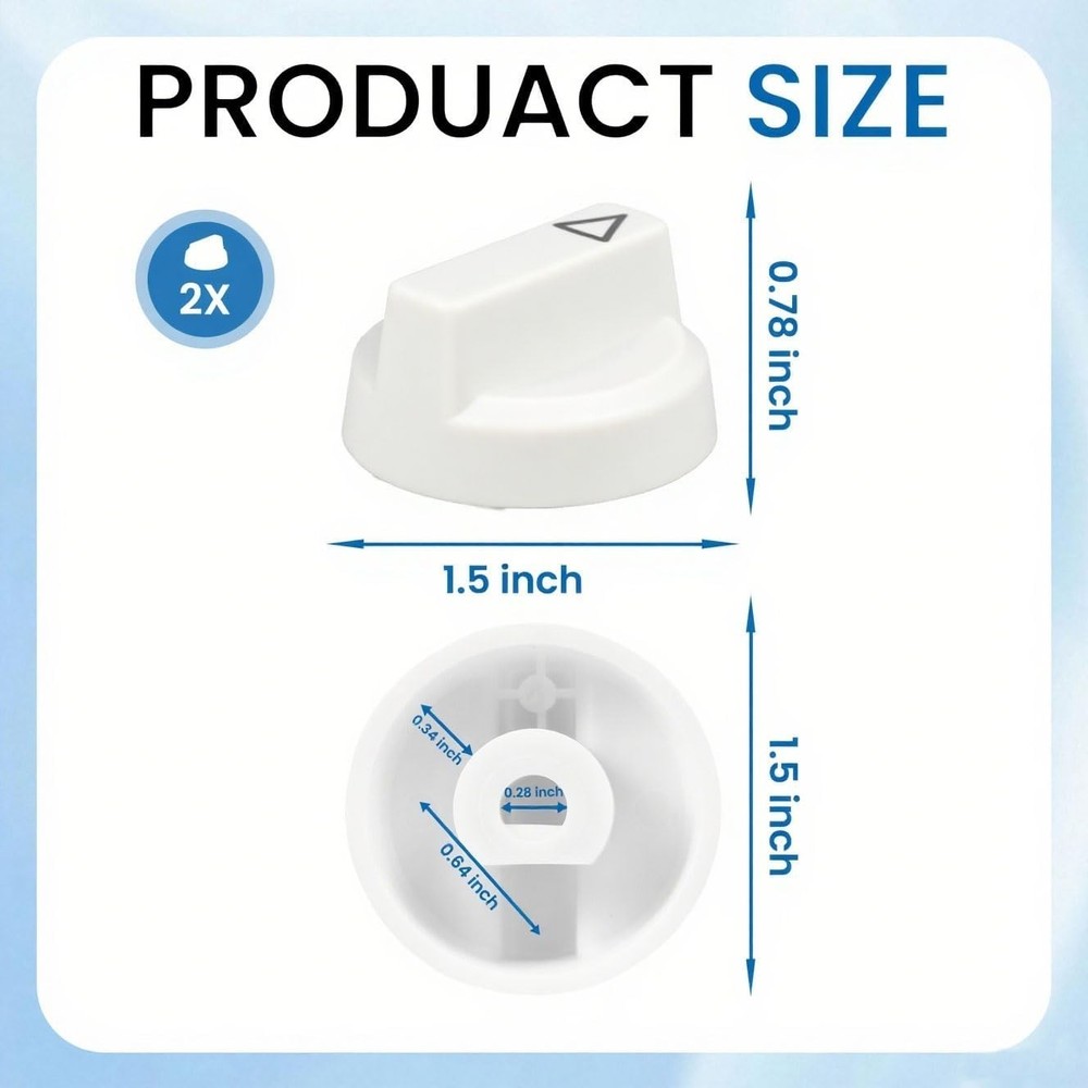2 Pack NBPLUS Replacement Knob for Luxe Bidet Neo 120 185 White Durable