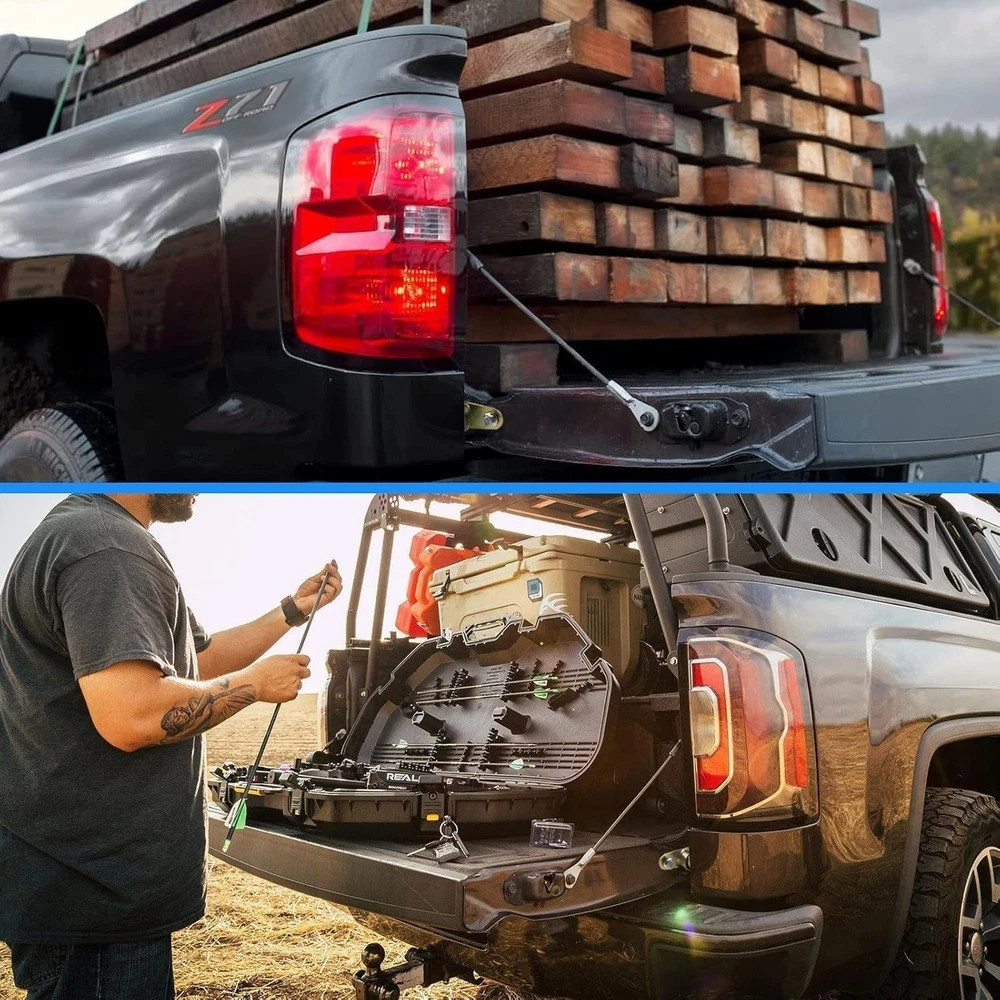 Tailgate Hinge Kit Compatible with 1999-2007 Silverado/Sierra 4 Pack with Screws