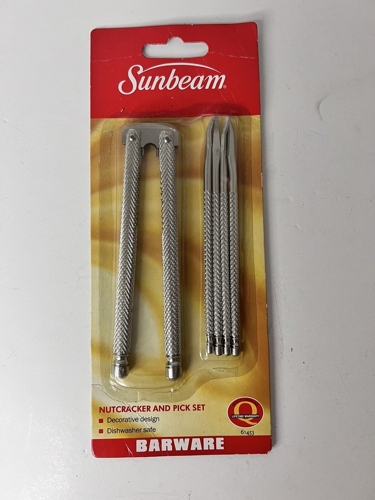Sunbeam Nutcracker & Pick Set - Decorative Nut Cracker with 4 Picks - New!