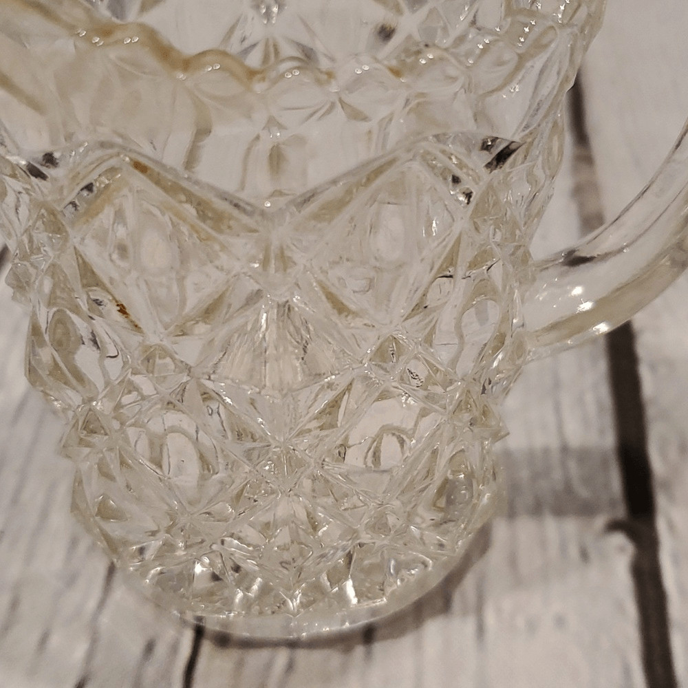 Vintage unbranded crystal creamer pitcher