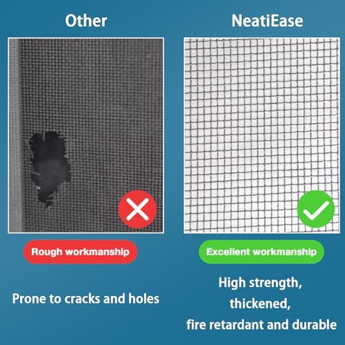 Pet Proof Window Screen Replacement Kit, 48''x 118'' Heavy Duty