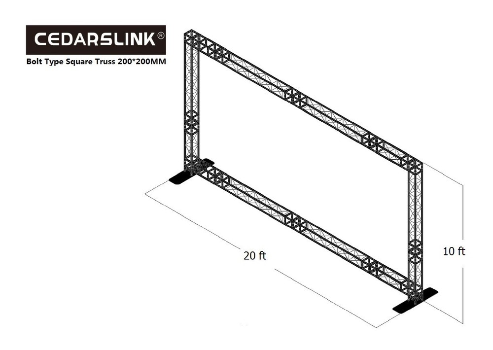 ARCH 10 20 Ft width 10 Ft Height Rectangle Arch Truss System