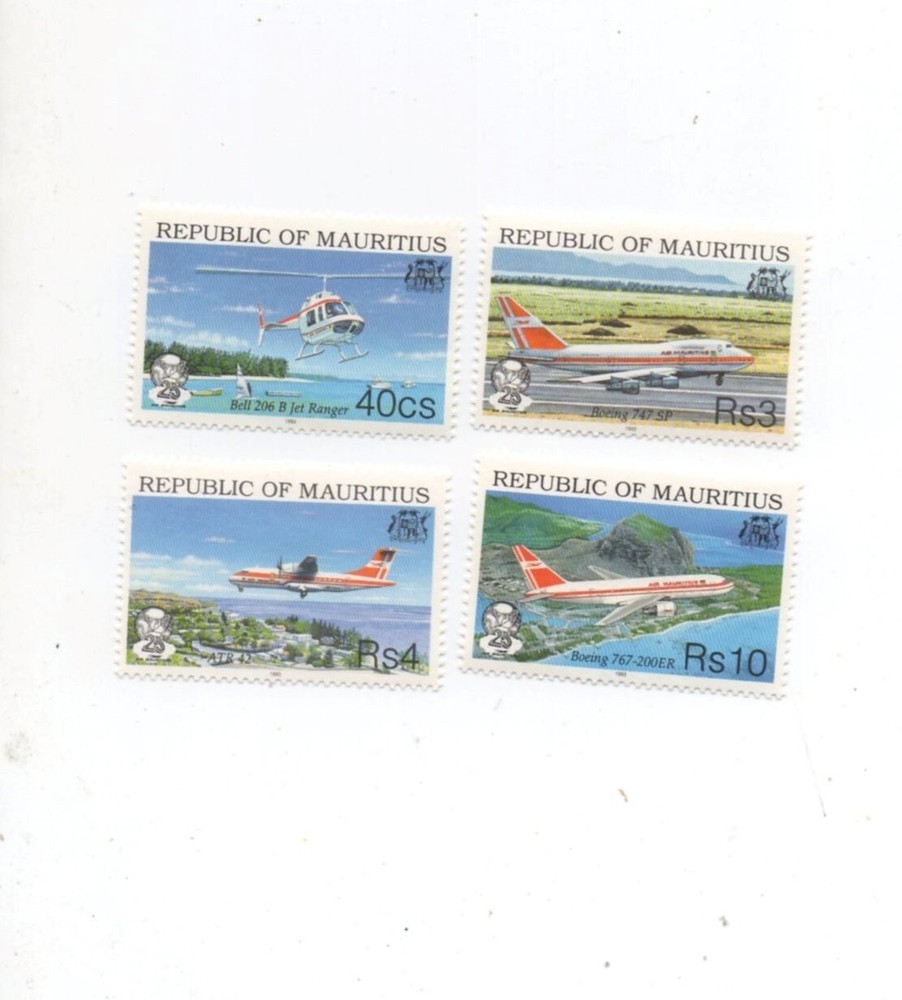 Mauritius mh mint hinged Scott 769-72 aircraft
