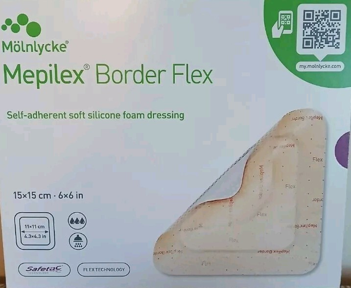 💟Mepilex Border Flex Box 6x6 Silicone Dressing💟595400 (5)Sheets