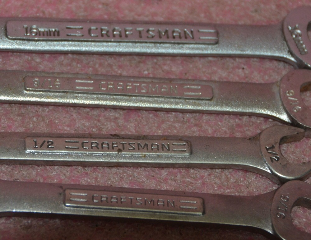 Vintage Craftsman Combination Wrench Tool Lot.