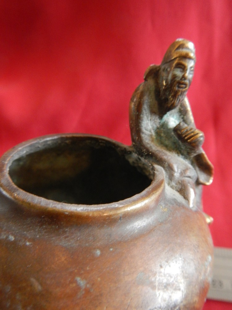 Solid Cast Brass / Bronze Censer Incense Burner Reproduction w/ Hallmarks Chops