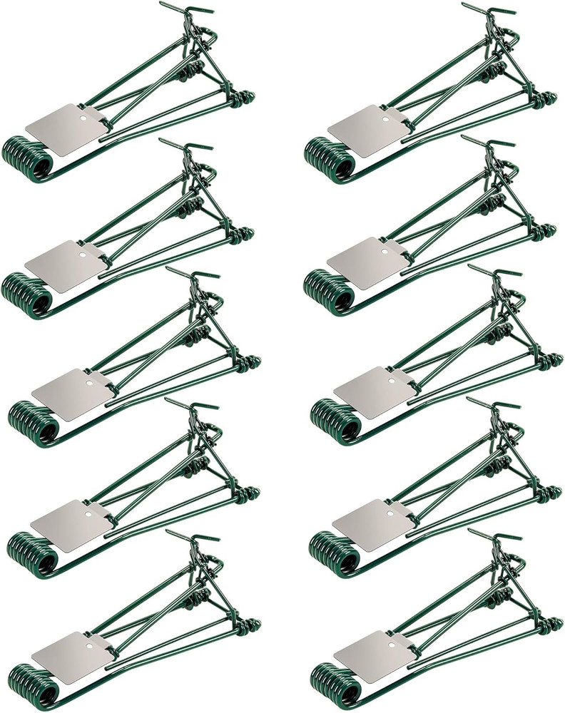 10 Pack Gopher Traps - Reusable Metal Gopher Trap, Easy Set Weather Proof Mole V