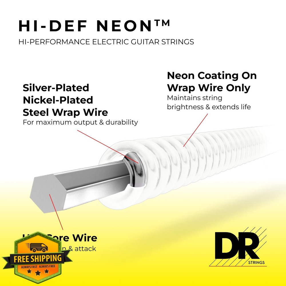 DR Strings HI-DEF NEON Electric Guitar Strings NWE-11