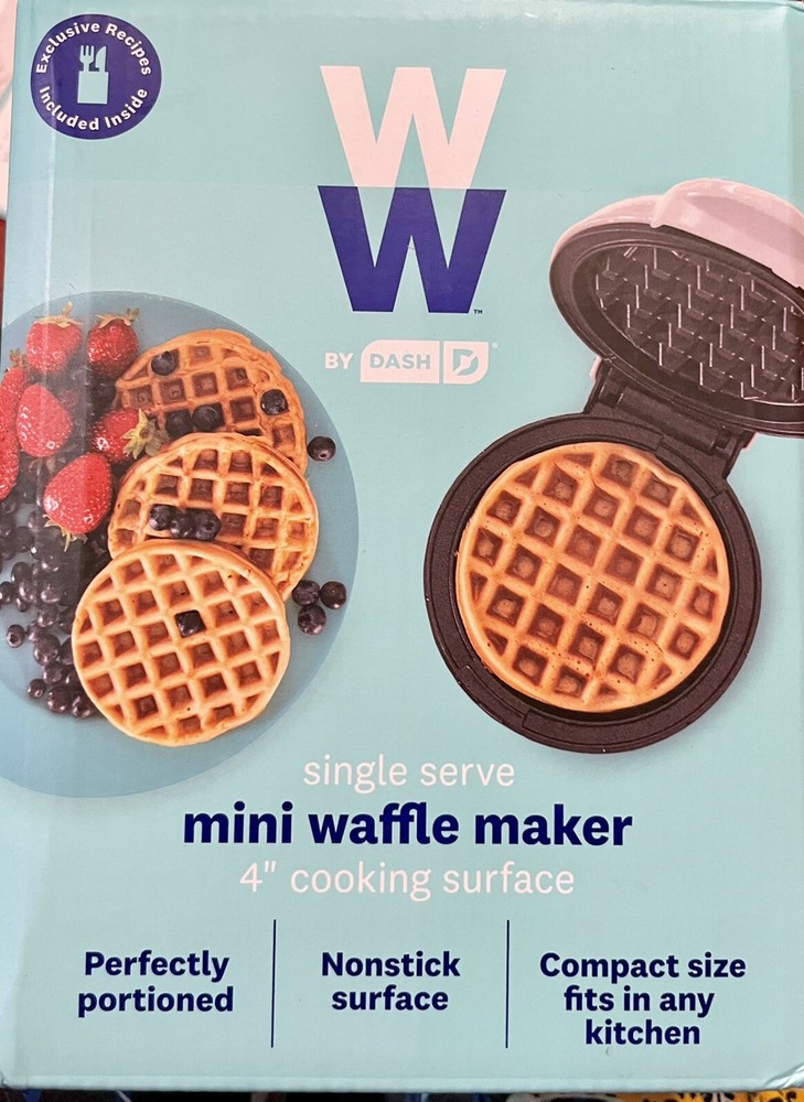WW Weight Watchers Mini Waffle Maker + Recipes