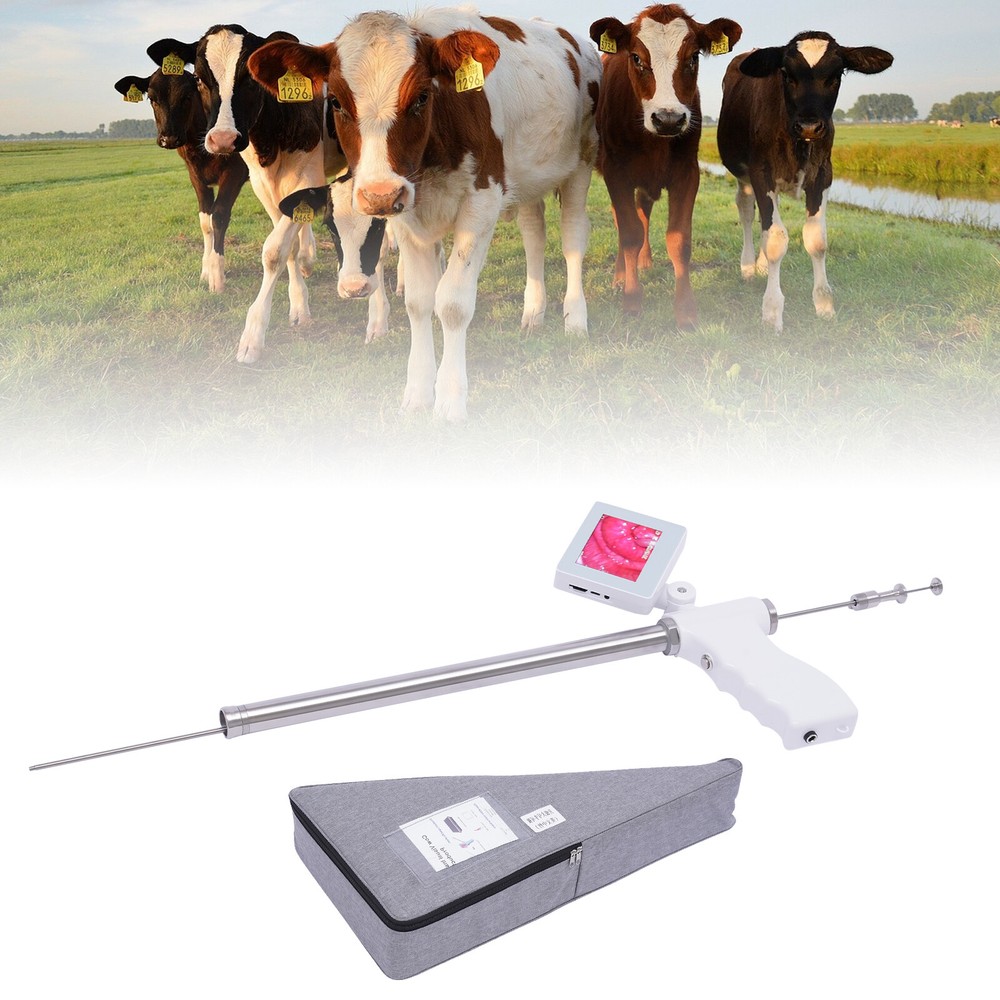 Visual Artificial Insemination Gun Cow Kit Camera with 360° Adjustable Screen