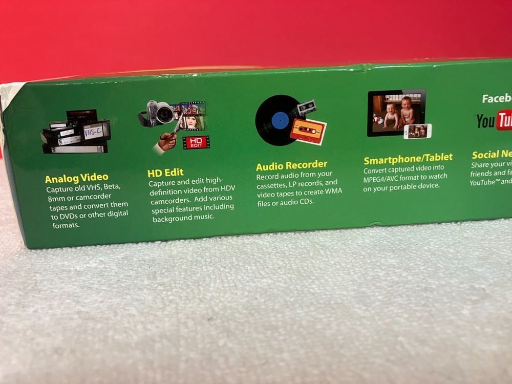 Honestech VHS to DVD 7.0 Deluxe Video Conversion USB Windows OPEN BOX