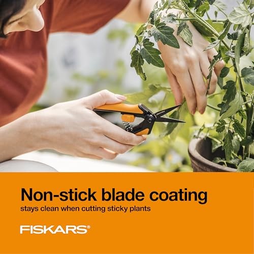 Fiskars 6" Pruning Scissors (2-Pack) Non-Stick Blades 2 Pack Orange, Orange