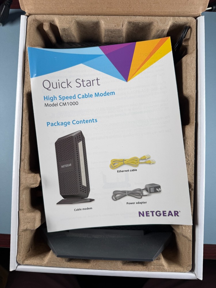 NETGEAR Nighthawk CM1000 DOCSIS 3.1 Cable Modem - Powers on - Untested - VIDEO