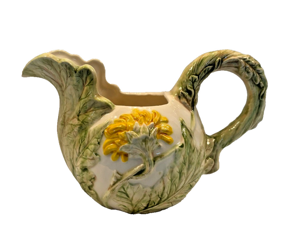 Ceramic Floral Jug Pitcher Duncan Enterprises Ceramic