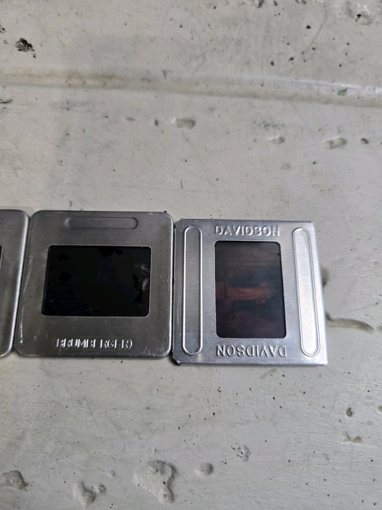 4 1950s Davidson Brumberger Slides Metal