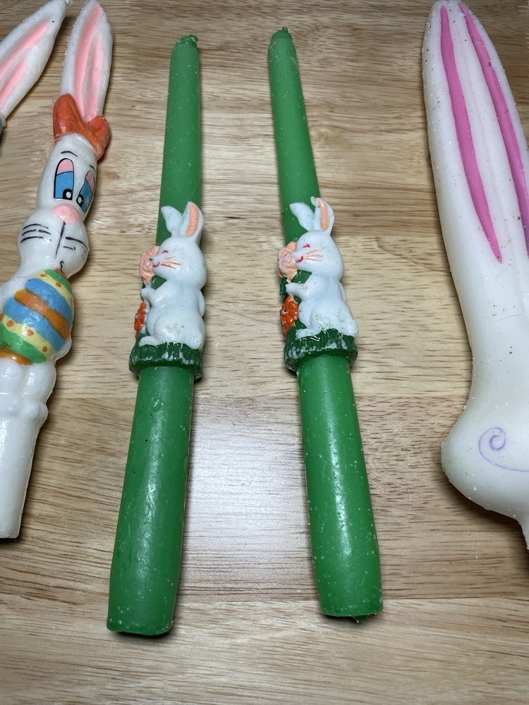 Big VTG Easter Lot! Easter Bunny Rabbit Train Candle Candlestick Dayton Hudson!