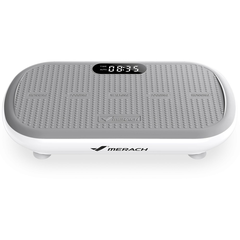MERACH Vibration Plate Exercise Machine, 440 Lbs White