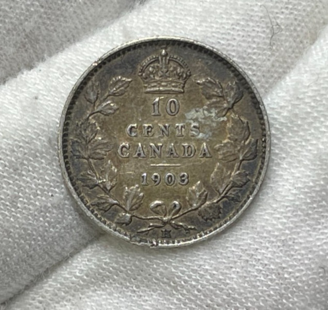 1903 Canada 10 Cents Silver Coin