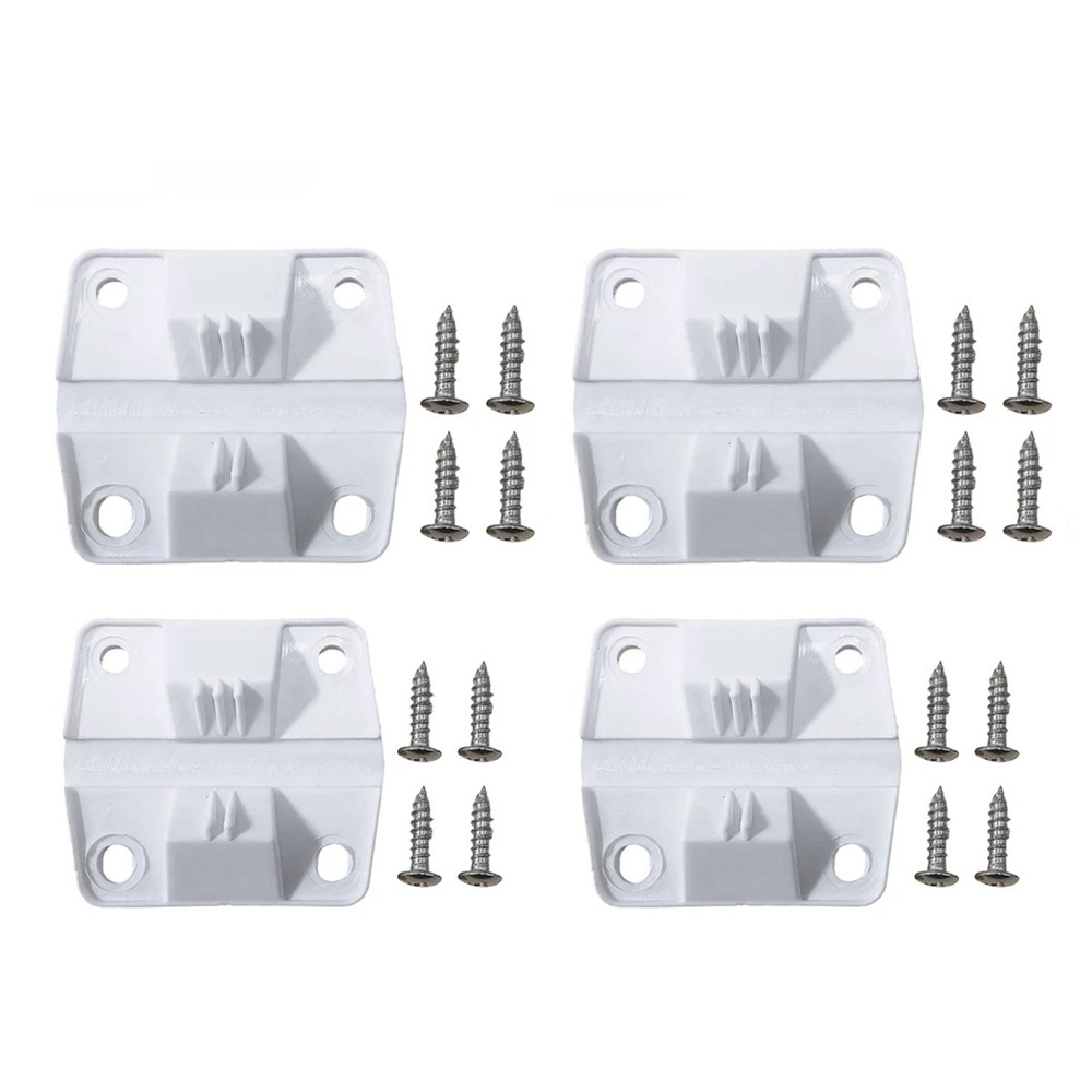 4PC Complete Cooler Lid Hinge Repair Kit Replacement Durable White For Coleman