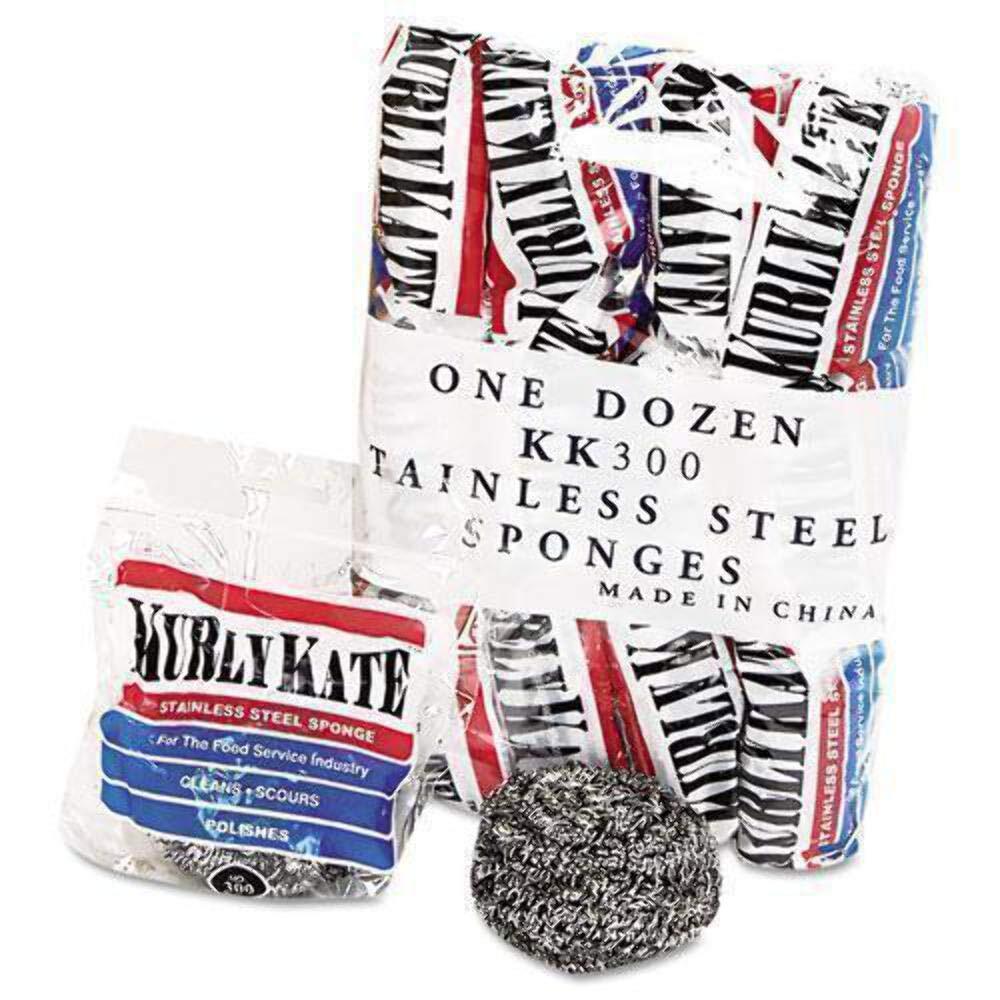 Medium Kurly Kate Stainless Steel Scrubbers 12 per Pack