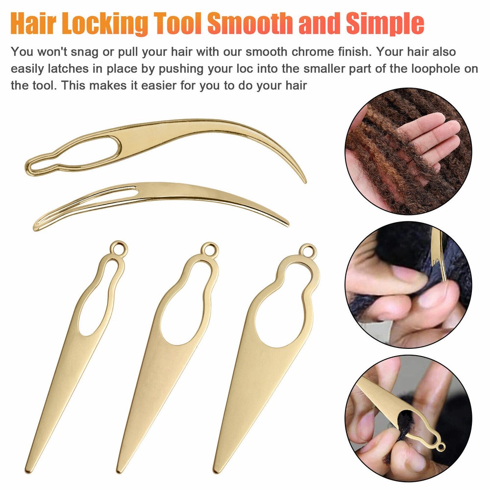 11Pcs Bamboo Handle Crochet Dreadlock Hook Needle Tool Braiding Hair Making Tool