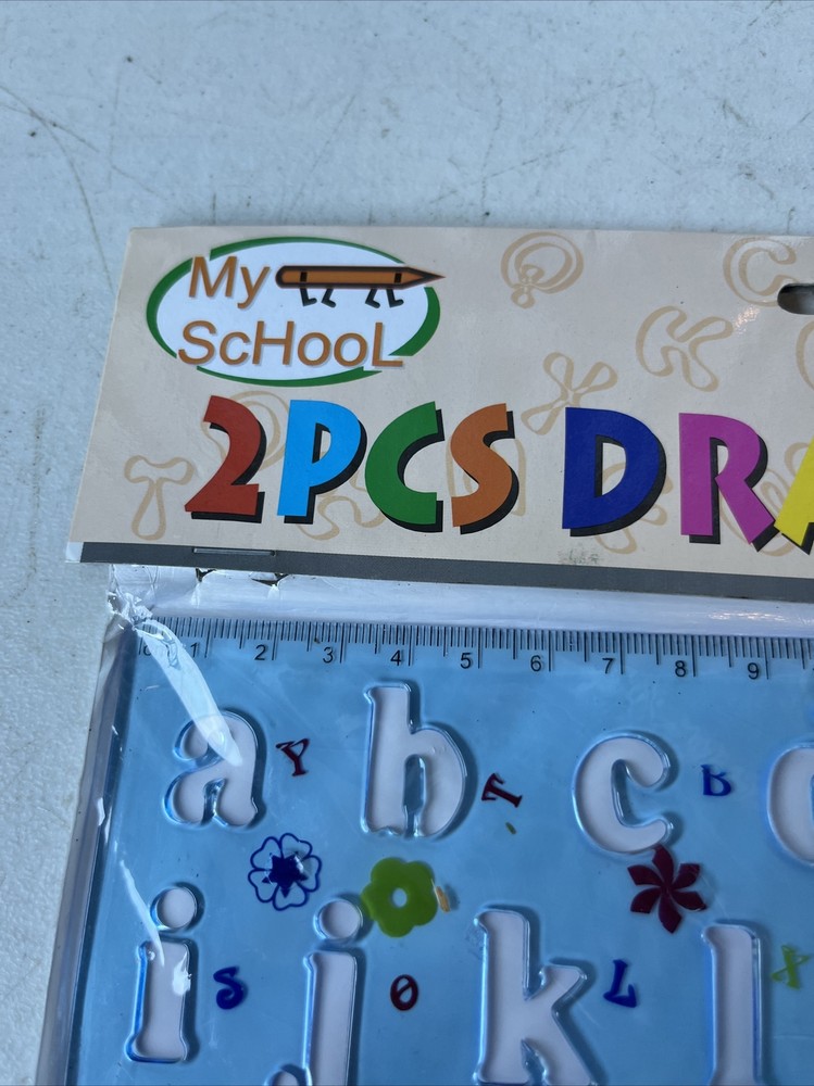 MY SCHOOL: 2 PCS DRAWING SET (PLASTIC) - NEW