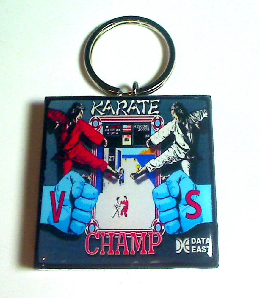 Karate Champ Arcade Coin Door accessory Keychain