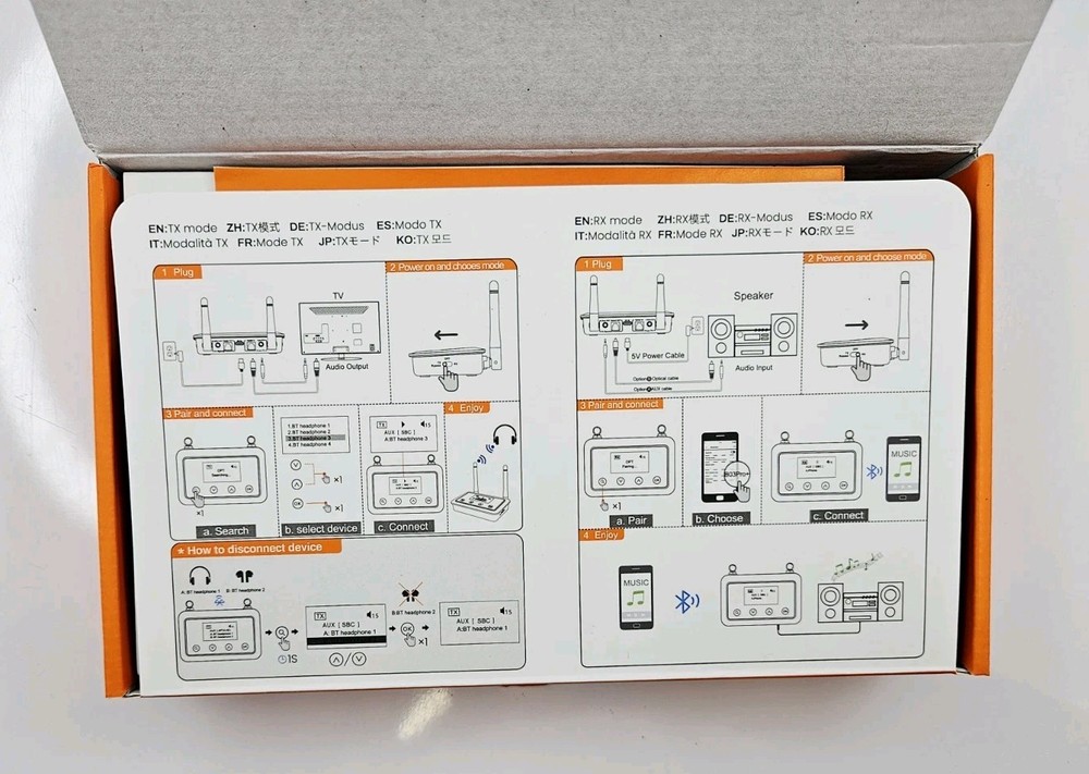 1Mii B03Pro+ Bluetooth 5.3 Transmitter Receiver LDAC Long Range TV Audio