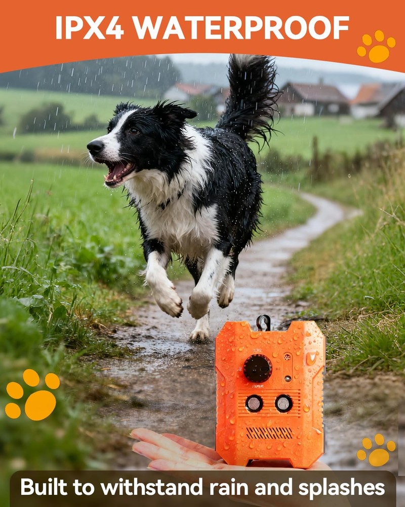 Ultrasonic Dog Bark Control Device – 3 Adjustable Modes, 50FT Precision Range...